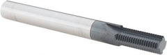 Scientific Cutting Tools - 7/16-24 Thread, 3/8" Shank Diam, AlTiN+ Coating, Solid Carbide Straight Flute Thread Mill - 4 Flutes, 3-1/2" OAL, 7/16" Min Noml Diameter - Exact Tooling