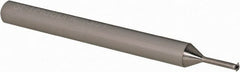Scientific Cutting Tools - 40 to 64 TPI, Internal/External Single Profile Thread Mill - #4" Noml Diam, 0.08" Cut Diam, 3/16" Shank Diam, 3 Flute, 0.045" Neck Diam, 1/4" Neck Length, 2" OAL, Bright Finish - Exact Tooling