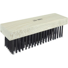 Block Type Scratch Brush, .014 Steel Fill, Flat Face - Exact Tooling