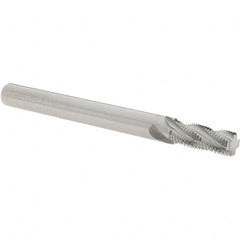 Scientific Cutting Tools - 3/8-27 UNS, 0.29" Cutting Diam, 4 Flute, Solid Carbide Helical Flute Thread Mill - Internal/External Thread, 0.793" LOC, 3-1/2" OAL, 5/16" Shank Diam - Exact Tooling