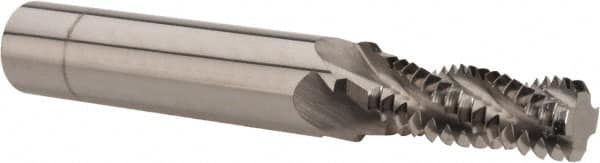 Scientific Cutting Tools - 1/2-13 UNC, 0.4" Cutting Diam, 4 Flute, Solid Carbide Helical Flute Thread Mill - Internal/External Thread, 1.108" LOC, 3-1/2" OAL, 1/2" Shank Diam - Exact Tooling
