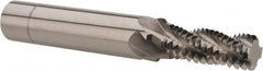 Scientific Cutting Tools - 1/2-13 UNC, 0.4" Cutting Diam, 4 Flute, Solid Carbide Helical Flute Thread Mill - Internal/External Thread, 1.108" LOC, 3-1/2" OAL, 1/2" Shank Diam - Exact Tooling