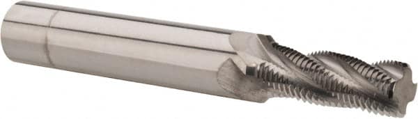 Scientific Cutting Tools - 1/2-24 UNS, 0.4" Cutting Diam, 4 Flute, Solid Carbide Helical Flute Thread Mill - Internal/External Thread, 1.1" LOC, 3-1/2" OAL, 1/2" Shank Diam - Exact Tooling