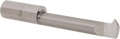 Scientific Cutting Tools - 1-1/2" Cutting Depth, 8 to 32 TPI, 0.36" Diam, Internal Thread, Solid Carbide, Single Point Threading Bar - Bright Finish, 2-1/2" OAL, 3/8" Shank Diam, 0.08" Projection from Edge, 60° Profile Angle - Exact Tooling
