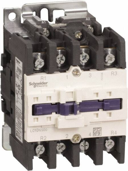 Schneider Electric - 4 Pole, 120 Coil VAC at 50/60 Hz, 80 Amp at 440 VAC, Nonreversible IEC Contactor - Bureau Veritas, CCC, CSA, CSA C22.2 No. 14, DNV, EN/IEC 60947-4-1, EN/IEC 60947-5-1, GL, GOST, LROS, RINA, RoHS Compliant, UL 508, UL Listed - Exact Tooling
