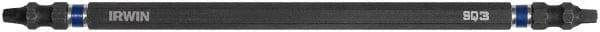Irwin - #2 x #3" Square Size D/E Square Recess Screwdriver Bit - 1/4" Hex Drive, 6" OAL - Exact Tooling