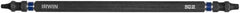 Irwin - #1 x #2" Square Size D/E Square Recess Screwdriver Bit - 1/4" Hex Drive, 6" OAL - Exact Tooling