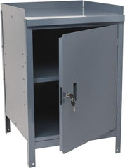 Value Collection - 1 Shelf Combination Storage Cabinet & Work Table - Gray, 24" Wide x 34" High - Exact Tooling