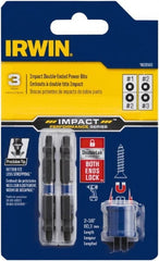 Irwin - 3 Piece, Square Handle, Double End Bit Set - #1 to #3 - Exact Tooling