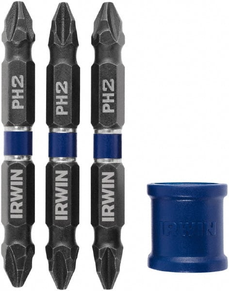 Irwin - 4 Piece, Phillips Handle, Double End Bit Set - No. 2 to No. 3 Phillips - Exact Tooling