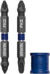 Irwin - 3 Piece, Phillips Handle, Double End Bit Set - No. 1 to No. 3 Phillips - Exact Tooling