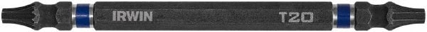 Irwin - T20 x T20 D/E Torx Screwdriver Bit - 1/4" Hex Drive, 4" OAL - Exact Tooling