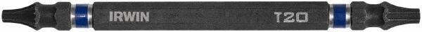 Irwin - T15 x T20 D/E Torx Screwdriver Bit - 1/4" Hex Drive, 4" OAL - Exact Tooling