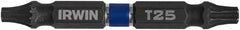 Irwin - T20 x T25 Torx Bit - 1/4" Hex Drive, 2-3/8" OAL - Exact Tooling