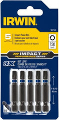 Irwin - T30 Torx Bit - 1/4" Hex Drive, 2" OAL - Exact Tooling