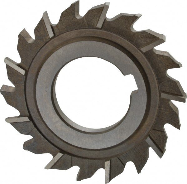 Keo - 3" Diam x 1/4" Width of Cut, 18 Teeth, High Speed Steel Side Milling Cutter - Staggered Teeth, Uncoated - Exact Tooling