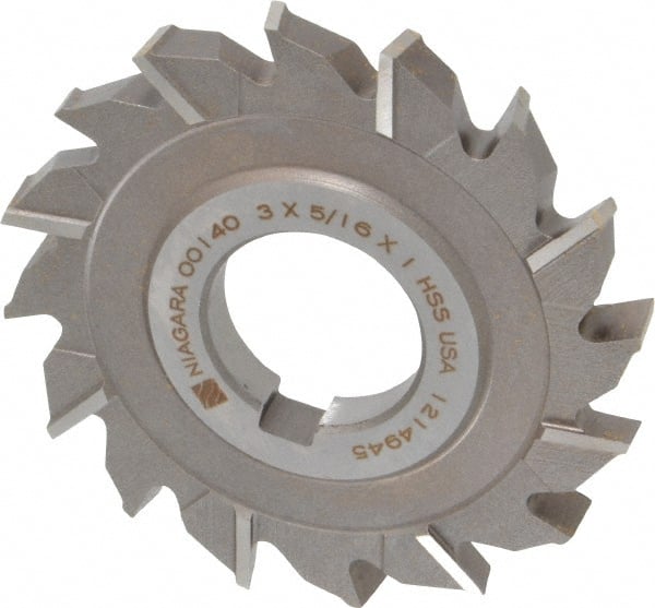 Keo - 3" Diam x 5/16" Width of Cut, 16 Teeth, High Speed Steel Side Milling Cutter - Staggered Teeth, Uncoated - Exact Tooling