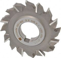 Keo - 3" Diam x 3/8" Width of Cut, 16 Teeth, High Speed Steel Side Milling Cutter - Staggered Teeth, Uncoated - Exact Tooling