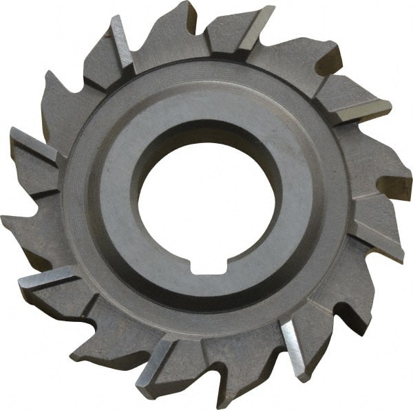 Keo - 3" Diam x 1/2" Width of Cut, 16 Teeth, High Speed Steel Side Milling Cutter - Staggered Teeth, Uncoated - Exact Tooling