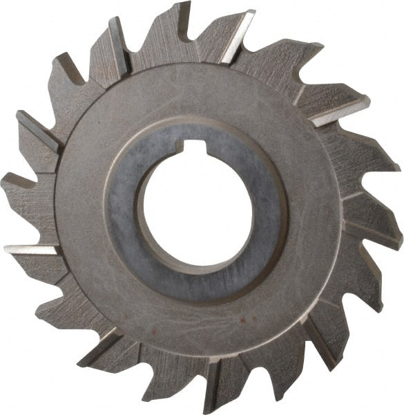 Keo - 3-1/2" Diam x 1/4" Width of Cut, 18 Teeth, High Speed Steel Side Milling Cutter - Staggered Teeth, Uncoated - Exact Tooling