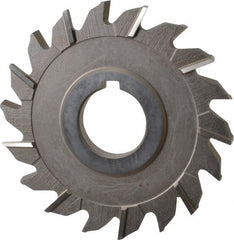 Keo - 3-1/2" Diam x 1/4" Width of Cut, 18 Teeth, High Speed Steel Side Milling Cutter - Staggered Teeth, Uncoated - Exact Tooling