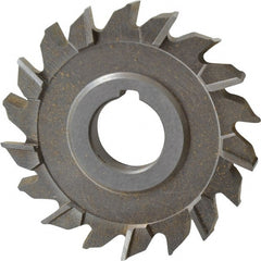 Keo - 3-1/2" Diam x 3/8" Width of Cut, 18 Teeth, High Speed Steel Side Milling Cutter - Staggered Teeth, Uncoated - Exact Tooling