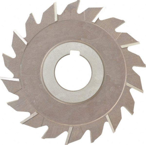 Keo - 4" Diam x 3/16" Width of Cut, 18 Teeth, High Speed Steel Side Milling Cutter - Staggered Teeth, Uncoated - Exact Tooling