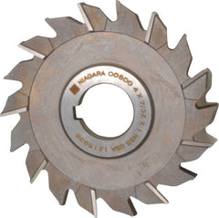 Keo - 4" Diam x 7/32" Width of Cut, 18 Teeth, High Speed Steel Side Milling Cutter - Staggered Teeth, Uncoated - Exact Tooling