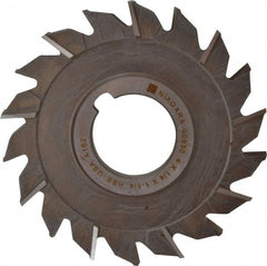 Keo - 4" Diam x 1/4" Width of Cut, 18 Teeth, High Speed Steel Side Milling Cutter - Staggered Teeth, Uncoated - Exact Tooling