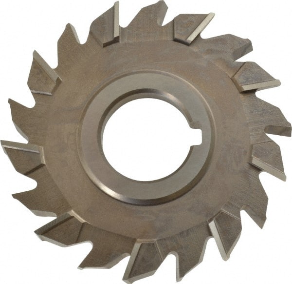 Keo - 4" Diam x 3/8" Width of Cut, 18 Teeth, High Speed Steel Side Milling Cutter - Staggered Teeth, Uncoated - Exact Tooling