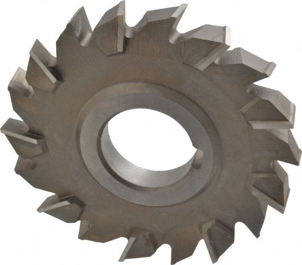 Keo - 4" Diam x 1/2" Width of Cut, 18 Teeth, High Speed Steel Side Milling Cutter - Staggered Teeth, Uncoated - Exact Tooling
