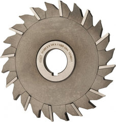 Keo - 5" Diam x 1/4" Width of Cut, 24 Teeth, High Speed Steel Side Milling Cutter - Staggered Teeth, Uncoated - Exact Tooling