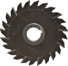 Keo - 6" Diam x 1/4" Width of Cut, 24 Teeth, High Speed Steel Side Milling Cutter - Staggered Teeth, Uncoated - Exact Tooling