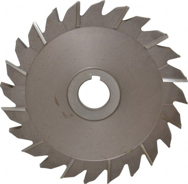 Keo - 6" Diam x 5/16" Width of Cut, 24 Teeth, High Speed Steel Side Milling Cutter - Staggered Teeth, Uncoated - Exact Tooling