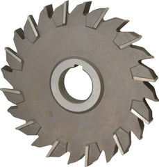 Keo - 6" Diam x 1/2" Width of Cut, 24 Teeth, High Speed Steel Side Milling Cutter - Staggered Teeth, Uncoated - Exact Tooling