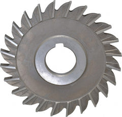 Keo - 4" Diam x 1/4" Width of Cut, 24 Teeth, High Speed Steel Side Milling Cutter - Straight Teeth, Uncoated - Exact Tooling