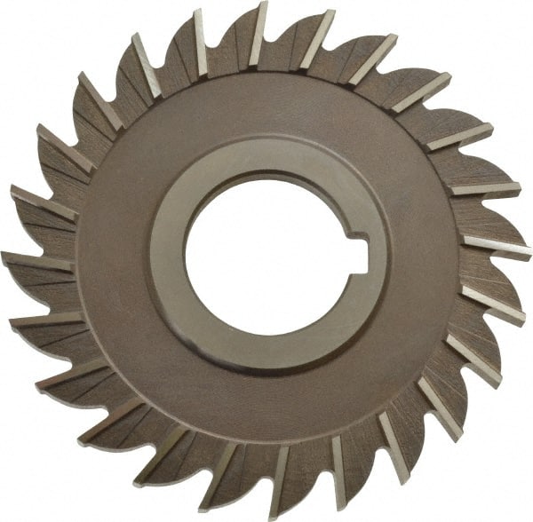 Keo - 4" Diam x 1/4" Width of Cut, 24 Teeth, High Speed Steel Side Milling Cutter - Straight Teeth, Uncoated - Exact Tooling
