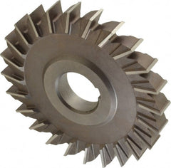 Keo - 4" Diam x 1/2" Width of Cut, 24 Teeth, High Speed Steel Side Milling Cutter - Straight Teeth, Uncoated - Exact Tooling