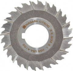 Keo - 3" Blade Diam x 3/32" Blade Thickness, 1" Hole, 28 Teeth, High Speed Steel Side Chip Saw - Staggered Tooth, Arbor Connection, Right Hand Cut, Uncoated - Exact Tooling
