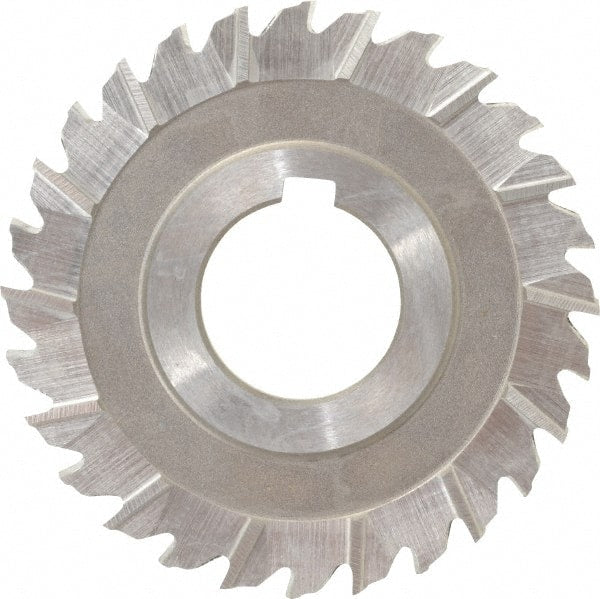 Keo - 3" Blade Diam x 3/16" Blade Thickness, 1" Hole, 28 Teeth, High Speed Steel Side Chip Saw - Staggered Tooth, Arbor Connection, Right Hand Cut, Uncoated - Exact Tooling