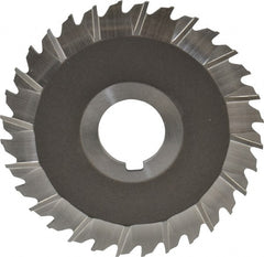 Keo - 4" Blade Diam x 3/32" Blade Thickness, 1" Hole, 32 Teeth, High Speed Steel Side Chip Saw - Staggered Tooth, Arbor Connection, Right Hand Cut, Uncoated - Exact Tooling