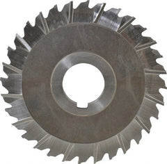 Keo - 4" Blade Diam x 1/8" Blade Thickness, 1" Hole, 32 Teeth, High Speed Steel Side Chip Saw - Staggered Tooth, Arbor Connection, Right Hand Cut, Uncoated - Exact Tooling