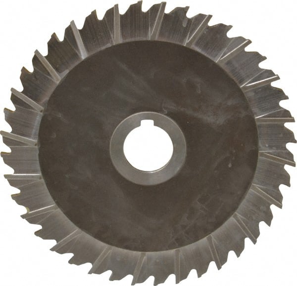 Keo - 6" Blade Diam x 1/8" Blade Thickness, 1" Hole, 40 Teeth, High Speed Steel Side Chip Saw - Staggered Tooth, Arbor Connection, Right Hand Cut, Uncoated - Exact Tooling