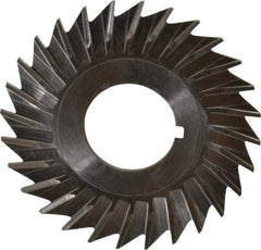 Keo - 2-1/2" Blade Diam x 1/16" Blade Thickness, 7/8" Hole, 28 Teeth, High Speed Steel Side Chip Saw - Straight Tooth, Arbor Connection, Right Hand Cut, Uncoated, with Keyway - Exact Tooling