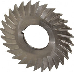Keo - 2-1/2" Blade Diam x 3/32" Blade Thickness, 7/8" Hole, 28 Teeth, High Speed Steel Side Chip Saw - Straight Tooth, Arbor Connection, Right Hand Cut, Uncoated, with Keyway - Exact Tooling