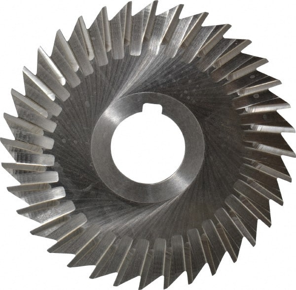 Keo - 4" Blade Diam x 1/16" Blade Thickness, 1" Hole, 36 Teeth, High Speed Steel Side Chip Saw - Straight Tooth, Arbor Connection, Right Hand Cut, Uncoated, with Keyway - Exact Tooling