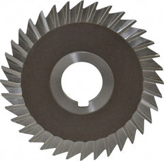 Keo - 4" Blade Diam x 3/32" Blade Thickness, 1" Hole, 36 Teeth, High Speed Steel Side Chip Saw - Straight Tooth, Arbor Connection, Right Hand Cut, Uncoated, with Keyway - Exact Tooling
