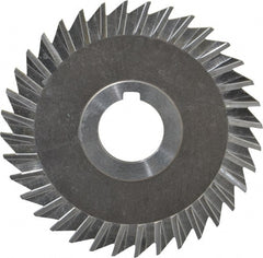 Keo - 4" Blade Diam x 1/8" Blade Thickness, 1" Hole, 36 Teeth, High Speed Steel Side Chip Saw - Straight Tooth, Arbor Connection, Right Hand Cut, Uncoated, with Keyway - Exact Tooling