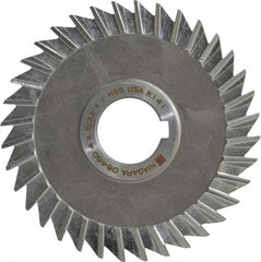 Keo - 4" Blade Diam x 5/32" Blade Thickness, 1" Hole, 36 Teeth, High Speed Steel Side Chip Saw - Straight Tooth, Arbor Connection, Right Hand Cut, Uncoated, with Keyway - Exact Tooling