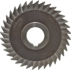 Keo - 4" Blade Diam x 3/16" Blade Thickness, 1" Hole, 36 Teeth, High Speed Steel Side Chip Saw - Straight Tooth, Arbor Connection, Right Hand Cut, Uncoated, with Keyway - Exact Tooling